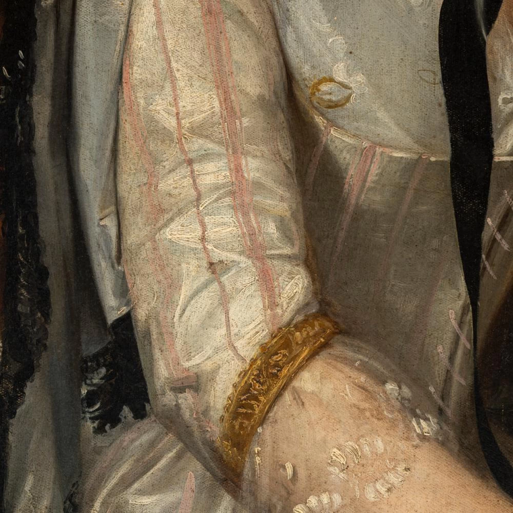 Ritratto di giovane signora con pappagallo - dettaglio